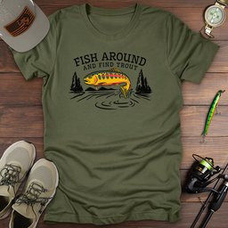 Find Trout T Shirt Gift For Fishing Enthusiast