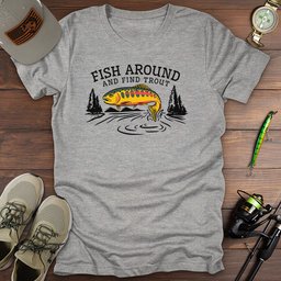Find Trout T Shirt Gift For Fishing Enthusiast