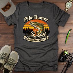 Pike Hunter T Shirt Gift For Fishing Enthusiast