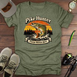 Pike Hunter T Shirt Gift For Fishing Enthusiast