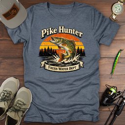 Pike Hunter T Shirt Gift For Fishing Enthusiast