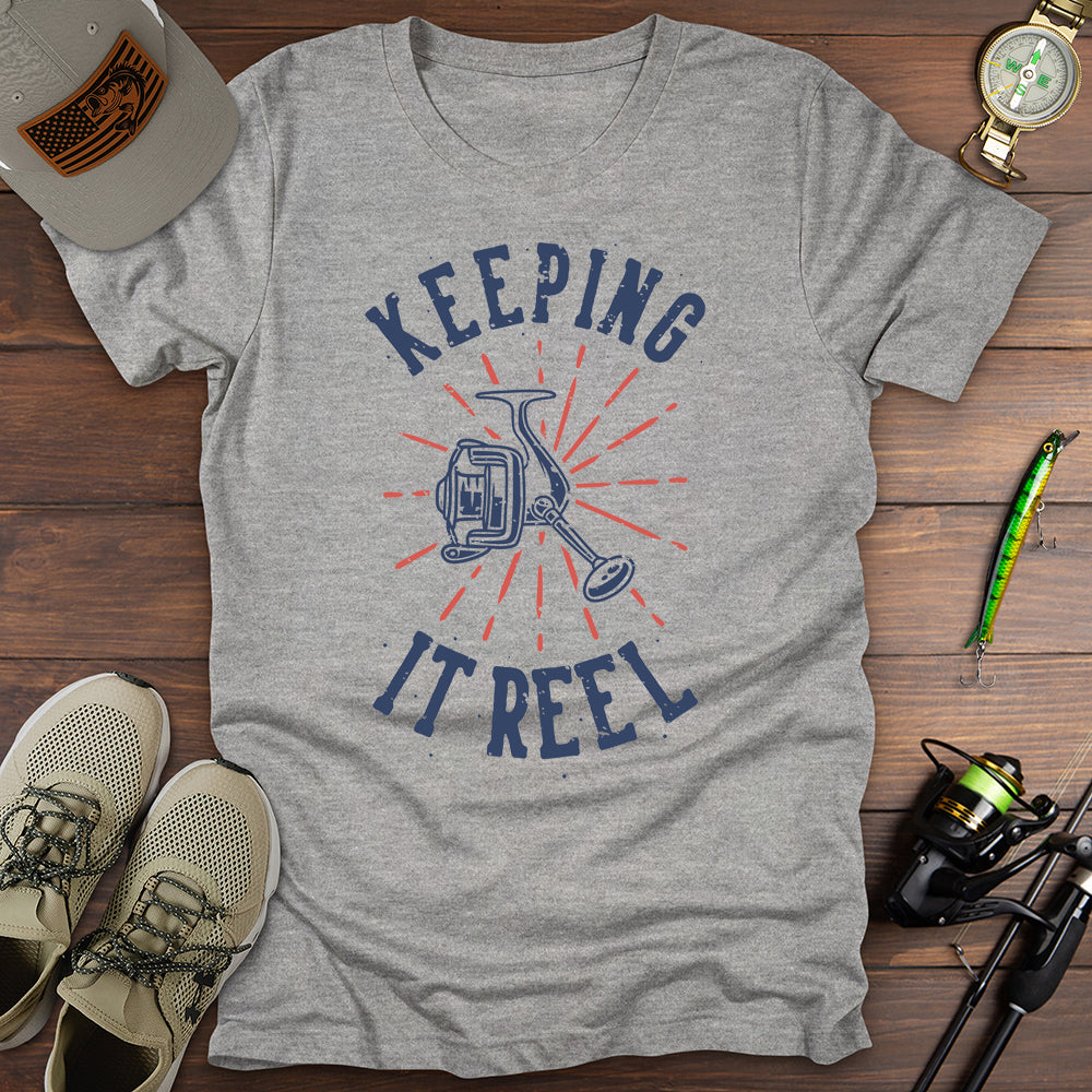 Keeping IT Reel T Shirt Gift For Fishing Enthusiast