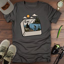 Hooked Escape T Shirt Gift For Fishing Enthusiast