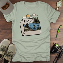 Hooked Escape T Shirt Gift For Fishing Enthusiast