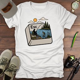 Hooked Escape T Shirt Gift For Fishing Enthusiast