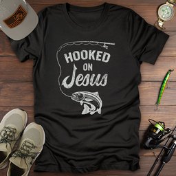 Hooked On Jesus T Shirt Gift For Fishing Enthusiast