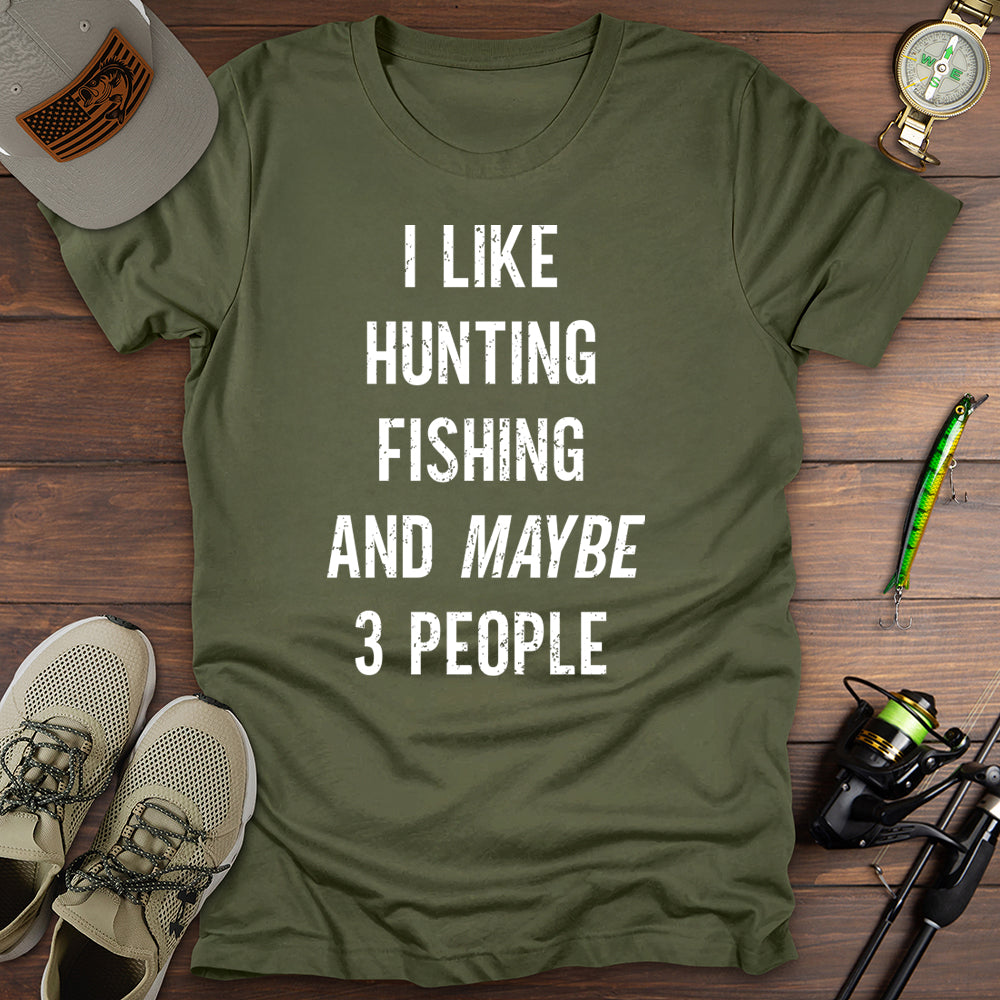 Hunting Fishing T Shirt Gift For Fishing Enthusiast