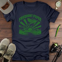 Frequent Flyer Vintage T Shirt Gift For Fishing Enthusiast