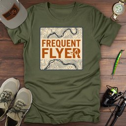 Frequenet Flyer Map T Shirt Gift For Fishing Enthusiast