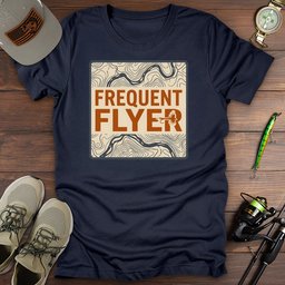 Frequenet Flyer Map T Shirt Gift For Fishing Enthusiast