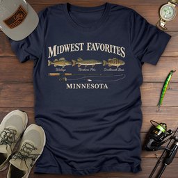 Midwest Favorite T Shirt Gift For Fishing Enthusiast