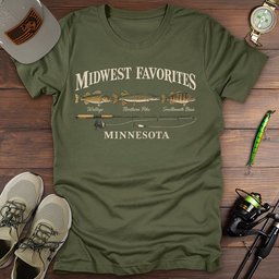 Midwest Favorite T Shirt Gift For Fishing Enthusiast