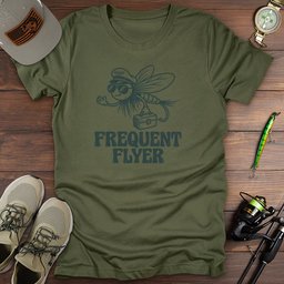 Frequent Flyer Mascot T Shirt Gift For Fishing Enthusiast
