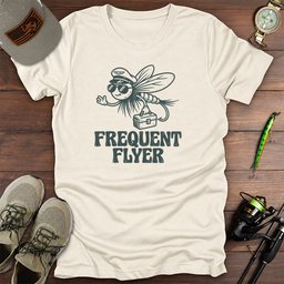 Frequent Flyer Mascot T Shirt Gift For Fishing Enthusiast