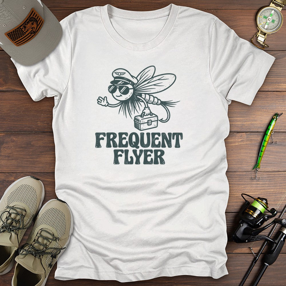 Frequent Flyer Mascot T Shirt Gift For Fishing Enthusiast