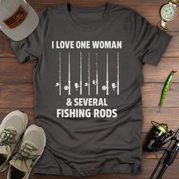 Fishing Rod Love T Shirt Gift For Fishing Enthusiast