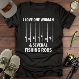 Fishing Rod Love T Shirt Gift For Fishing Enthusiast