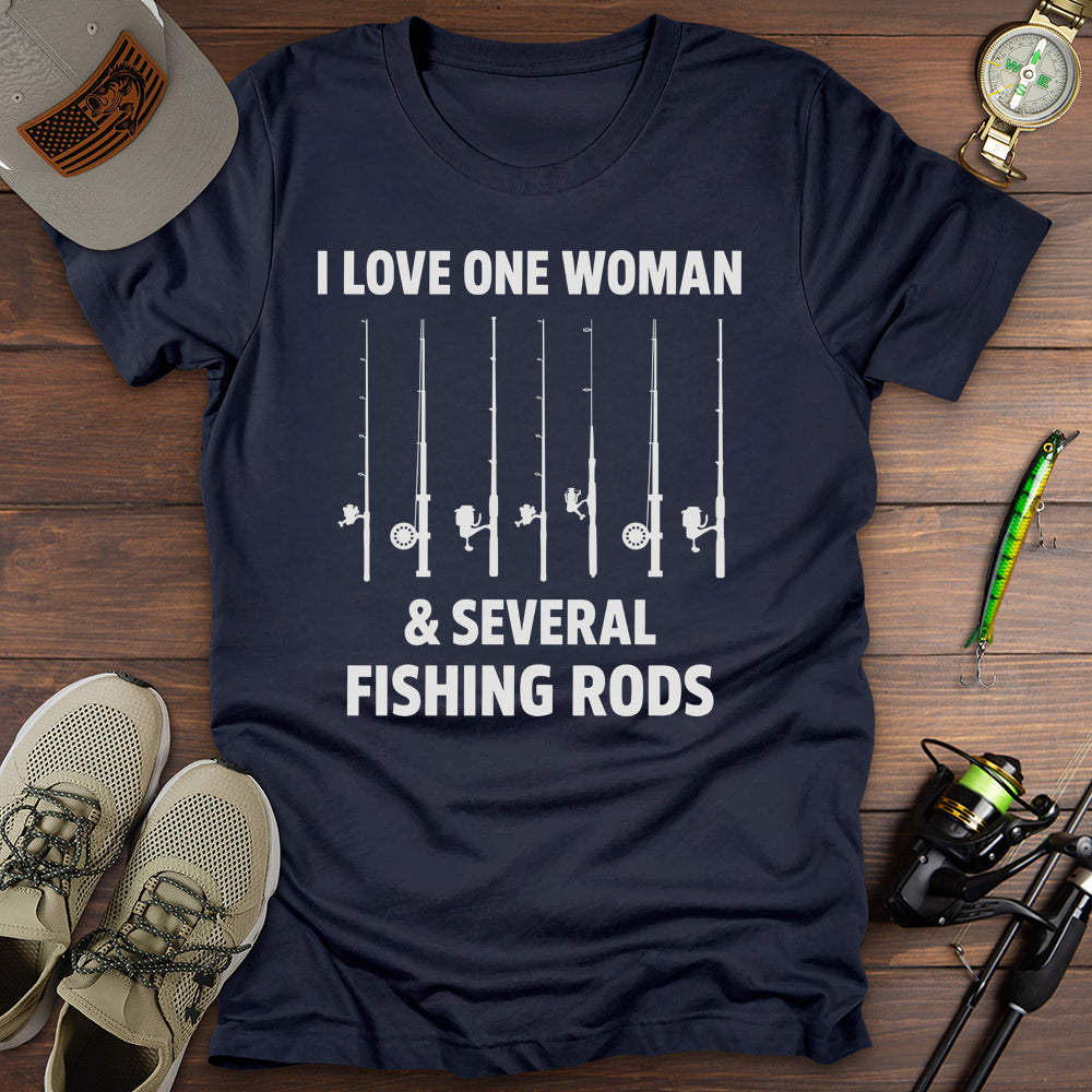 Fishing Rod Love T Shirt Gift For Fishing Enthusiast