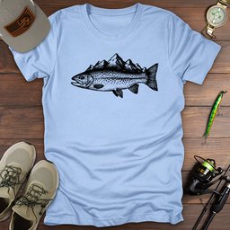 Mountains Fish T Shirt Gift For Fishing Enthusiast