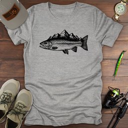 Mountains Fish T Shirt Gift For Fishing Enthusiast