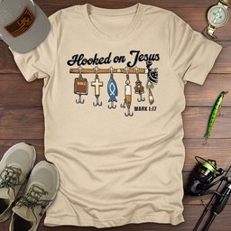Hooked On Jesus T Shirt Gift For Fishing Enthusiast