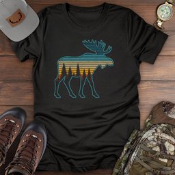 Midnight Moose T Shirt Gift For Fishing Enthusiast