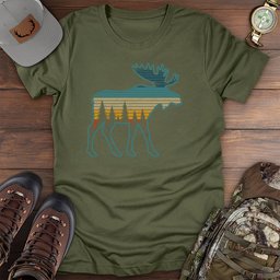 Midnight Moose T Shirt Gift For Fishing Enthusiast