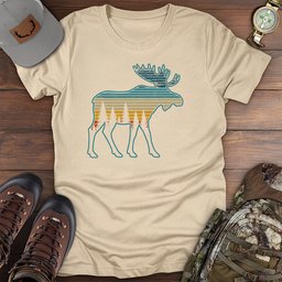 Midnight Moose T Shirt Gift For Fishing Enthusiast