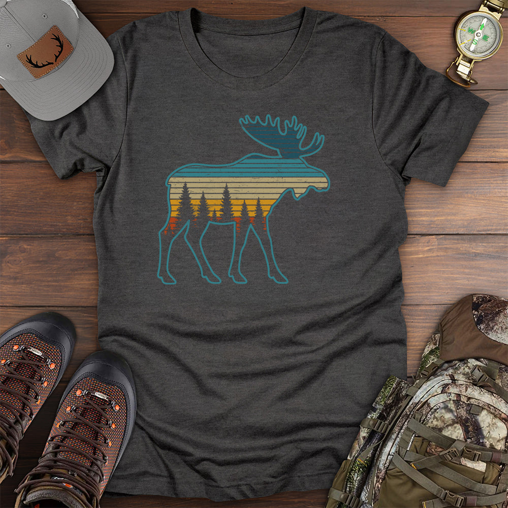Midnight Moose T Shirt Gift For Fishing Enthusiast