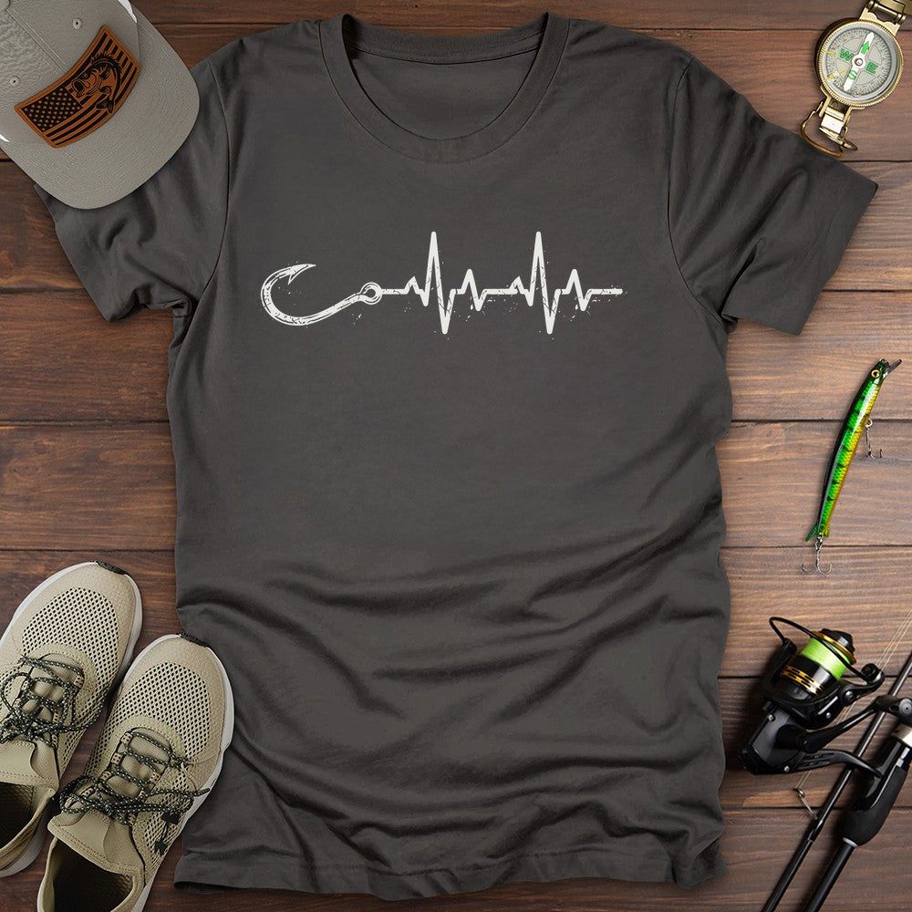 Hooked On Rhythm T Shirt Gift For Fishing Enthusiast