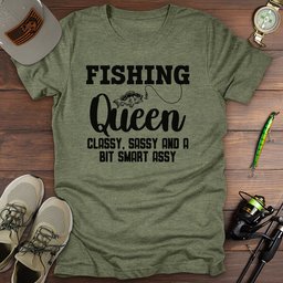 Fishing Queen T Shirt Gift For Fishing Enthusiast