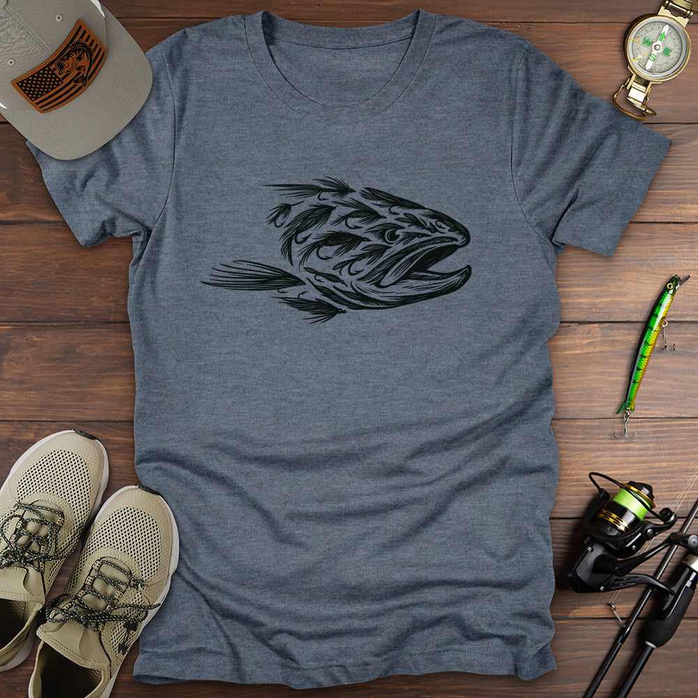 Flystream Trout T Shirt Gift For Fishing Enthusiast