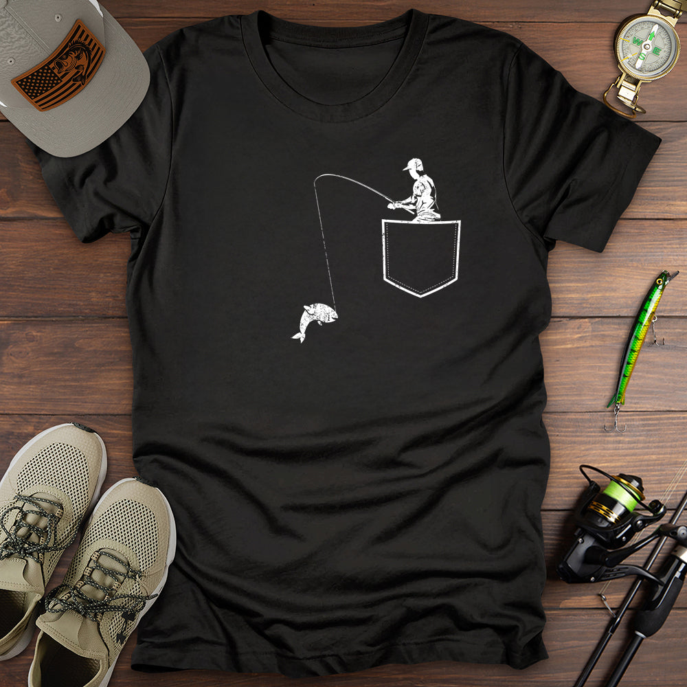 Fisherman Pocket T Shirt Gift For Fishing Enthusiast