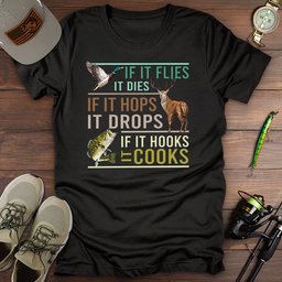 Hunt Fish Cook T Shirt Gift For Fishing Enthusiast