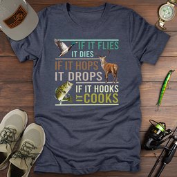 Hunt Fish Cook T Shirt Gift For Fishing Enthusiast