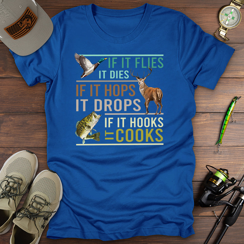 Hunt Fish Cook T Shirt Gift For Fishing Enthusiast