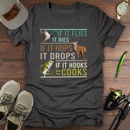 Hunt Fish Cook T Shirt Gift For Fishing Enthusiast