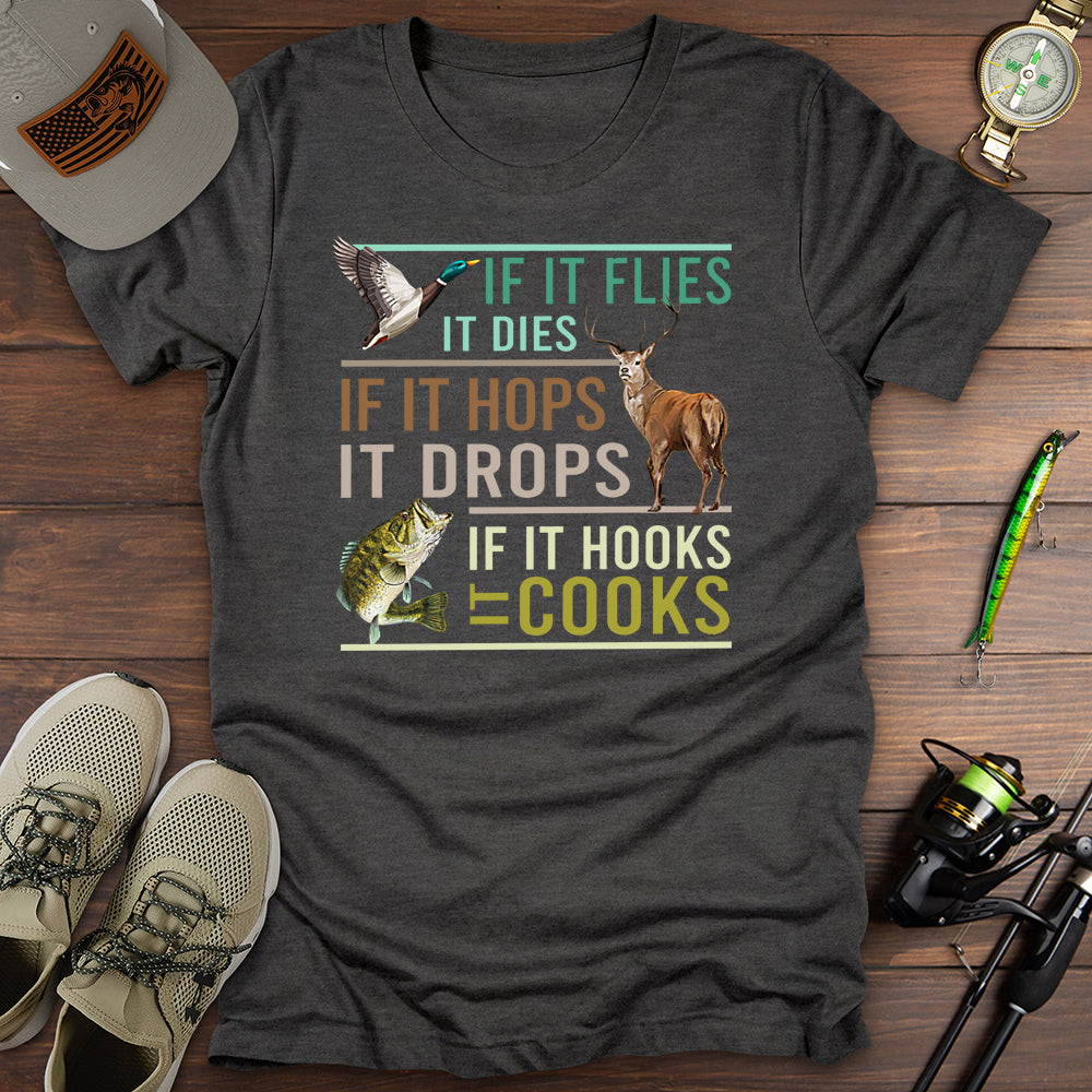 Hunt Fish Cook T Shirt Gift For Fishing Enthusiast