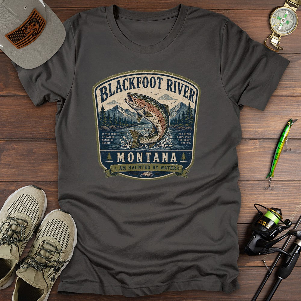 Haunted By Waters T Shirt Gift For Fishing Enthusiast