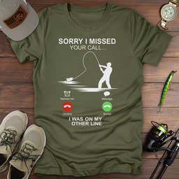 On My Other Line T Shirt Gift For Fishing Enthusiast