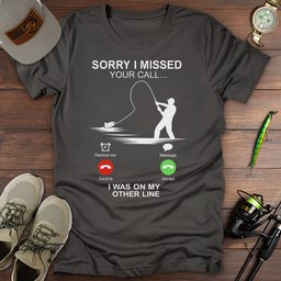 On My Other Line T Shirt Gift For Fishing Enthusiast