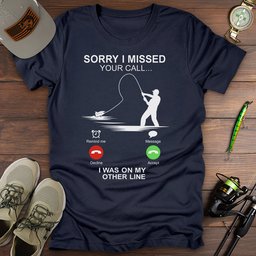 On My Other Line T Shirt Gift For Fishing Enthusiast