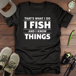 Fish Know Things T Shirt Gift For Fishing Enthusiast