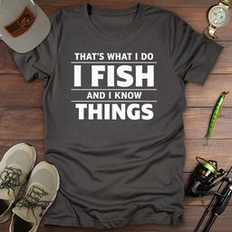 Fish Know Things T Shirt Gift For Fishing Enthusiast