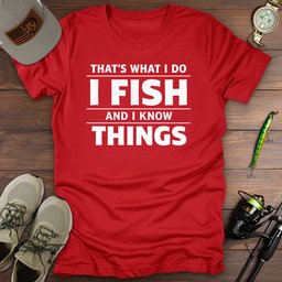 Fish Know Things T Shirt Gift For Fishing Enthusiast