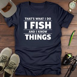 Fish Know Things T Shirt Gift For Fishing Enthusiast