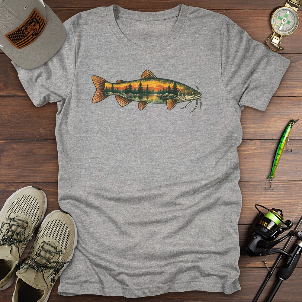 Forest Water T Shirt Gift For Fishing Enthusiast