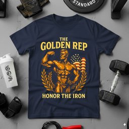 The Golden Rep T Shirt Gift For Fitness Lover