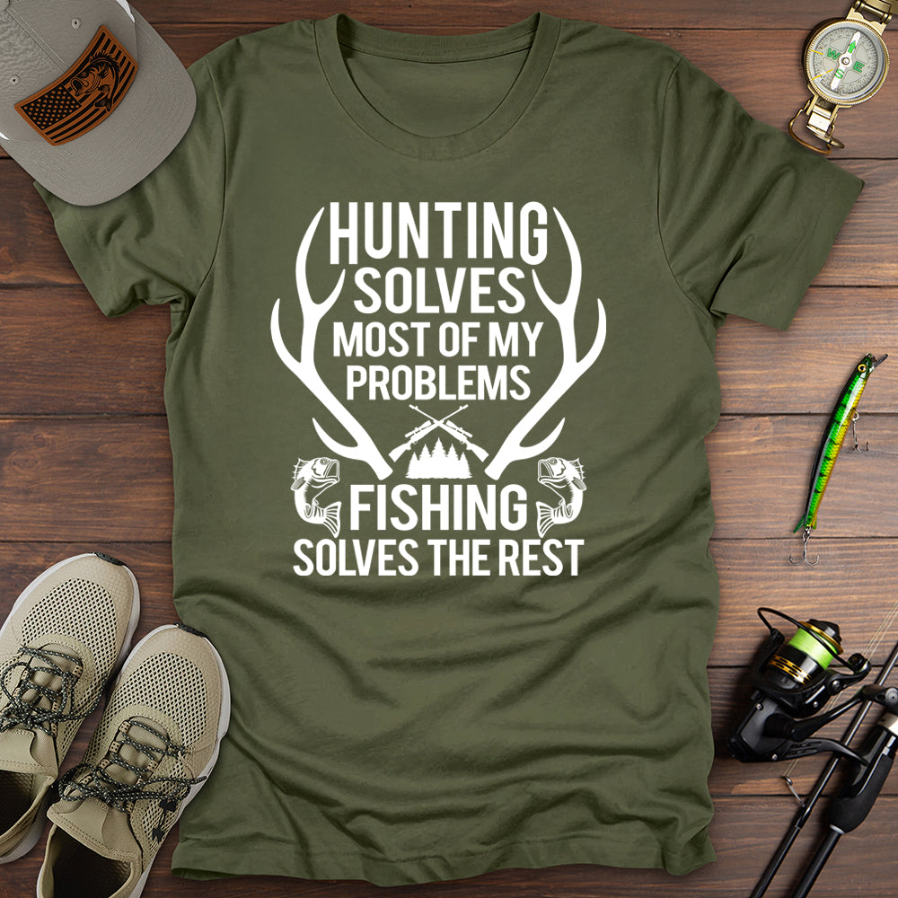 Hunting Fishing T Shirt Gift For Fishing Enthusiast