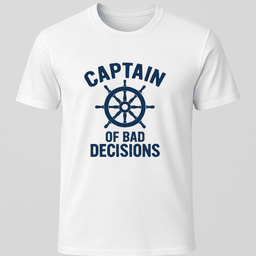 Bad Decisions T Shirt Gift For Boat Owner